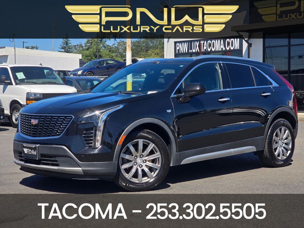 2020 Cadillac XT4 Premium Luxury in Stellar Black Metallic — front three-quarter view