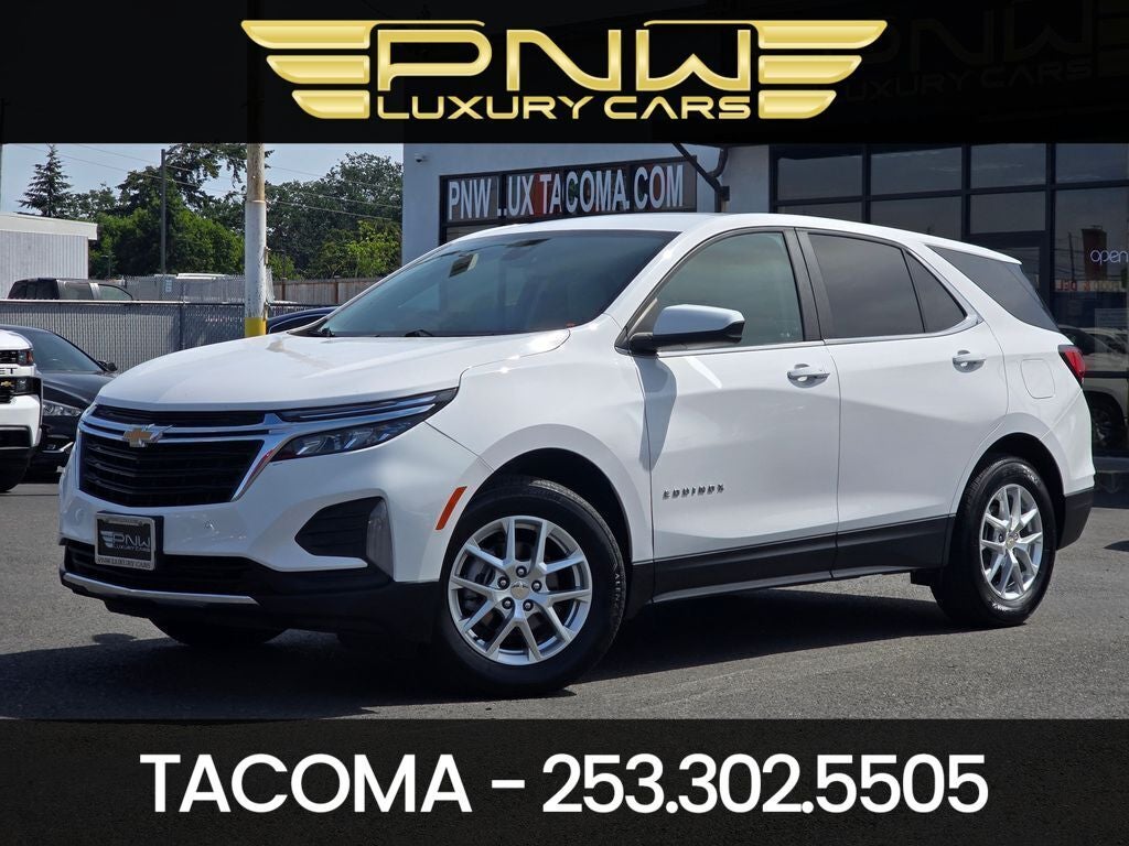 2022 Chevrolet Equinox LT in Summit White — front three-quarter view