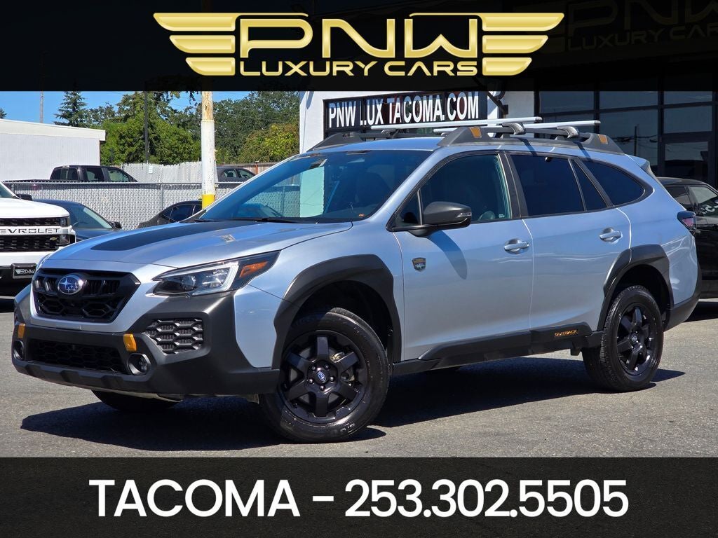 2024 Subaru Outback Wilderness in Ice Silver Metallic — front three-quarter view