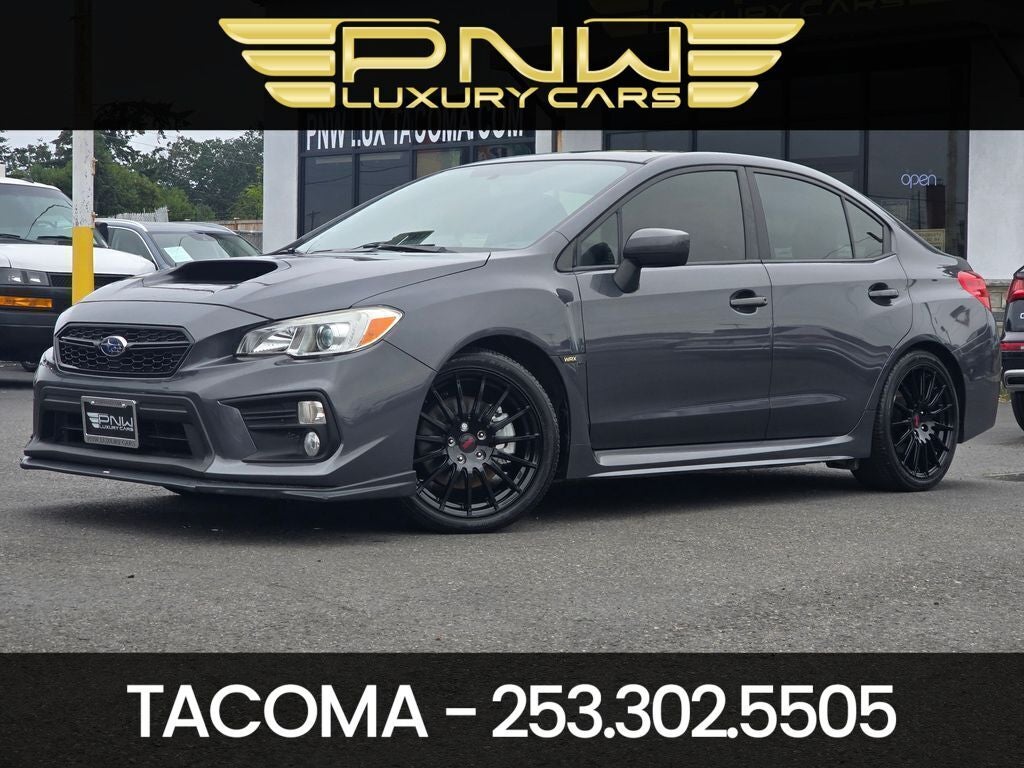 2021 Subaru WRX Premium in Magnetite Gray Metallic — front three-quarter view