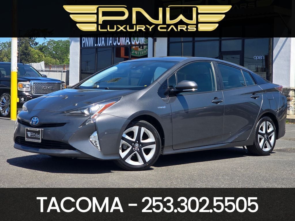 2017 Toyota Prius Three Touring in Magnetic Gray Metallic — front three-quarter view